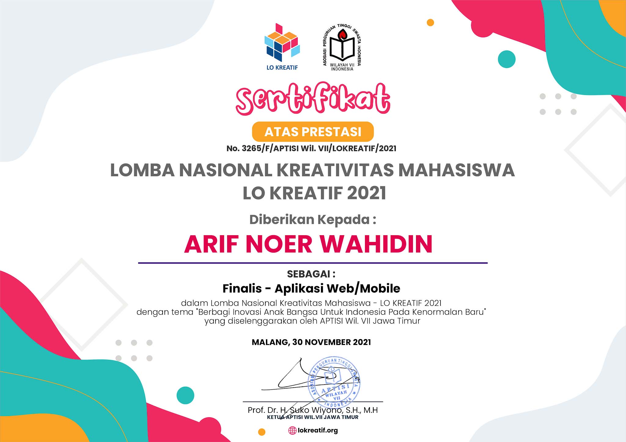 Lomba Web Nasional LO Kreatif 2021