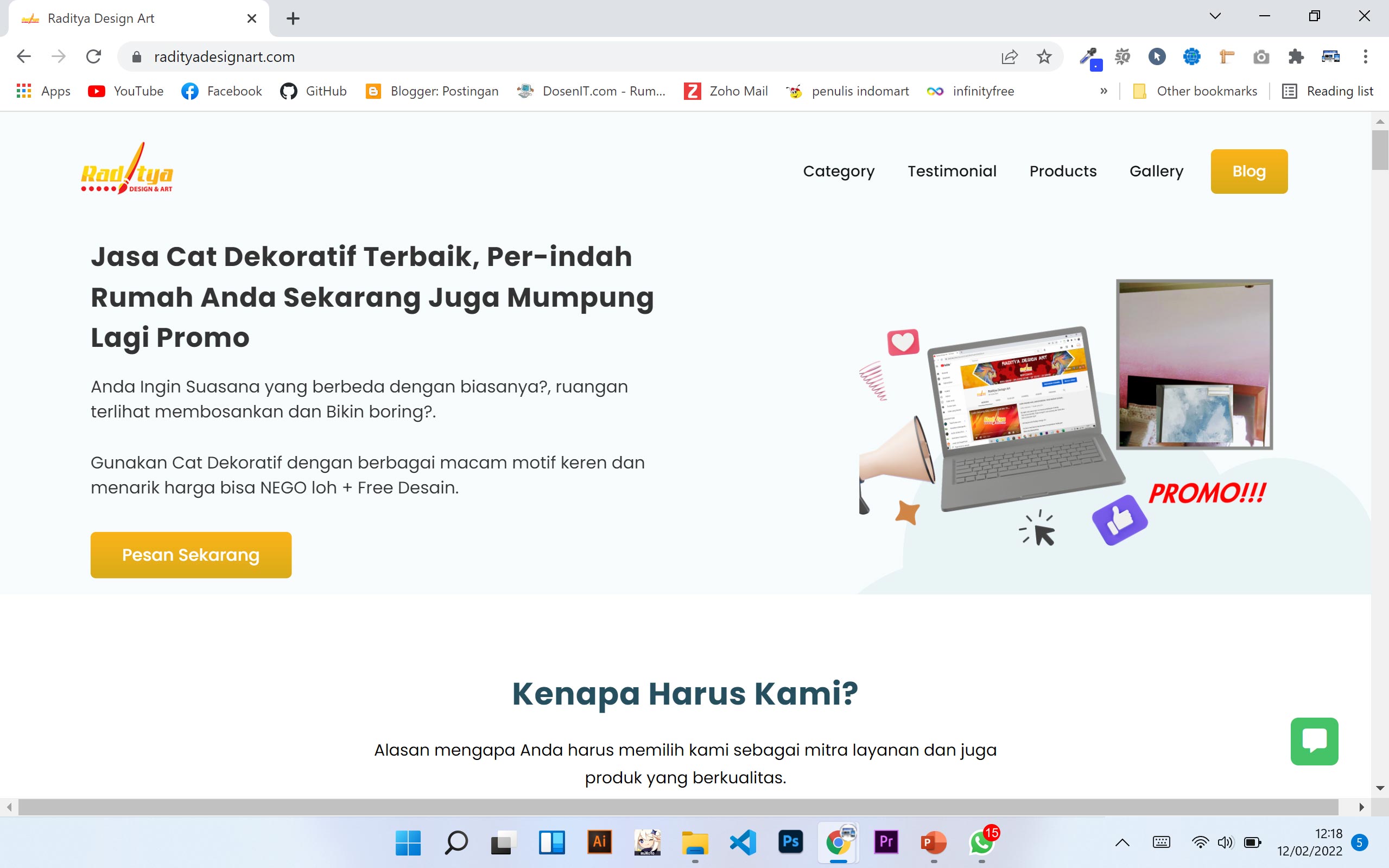 Pembuatan Web Raditya Design Art